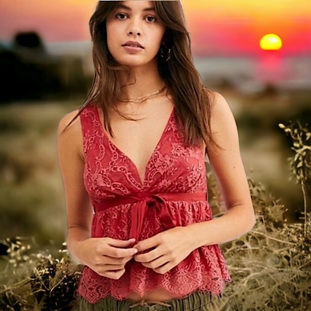 FREE PEOPLE Chante Lace Tank - Picture 1 of 6
